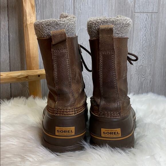 Sorel Kananaskis II Brown Men\'s Leather Snow Boots Size 9
